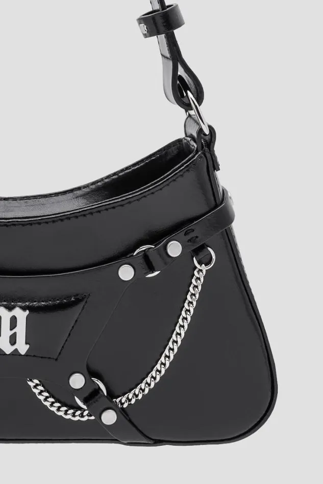 Leather Fetish Shoulder Bag Black Women MISBHV Bags