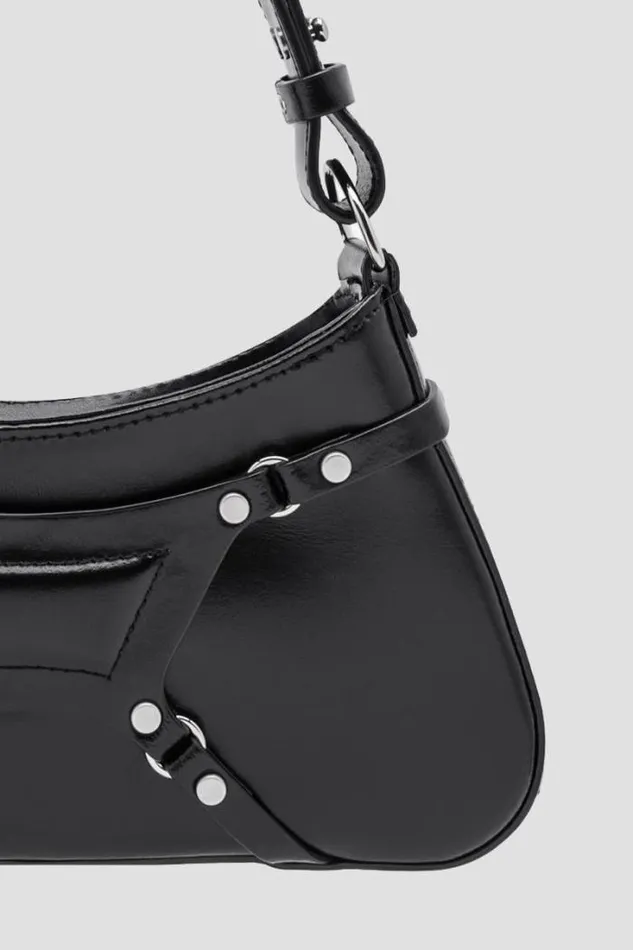 Leather Fetish Shoulder Bag Black Women MISBHV Bags
