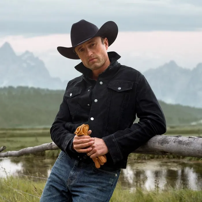 Leather Jean Jacket Black Men Stetson Jackets