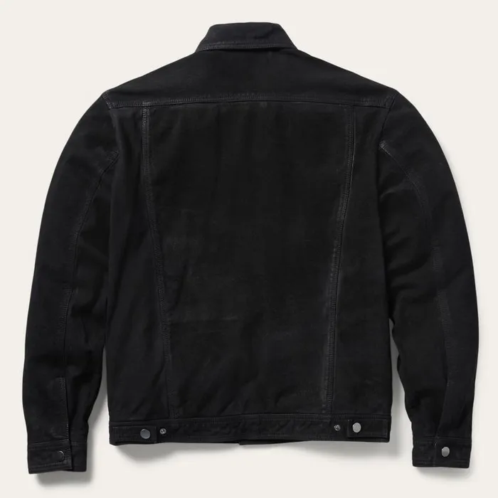 Leather Jean Jacket Black Men Stetson Jackets
