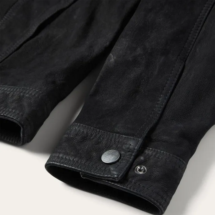 Leather Jean Jacket Black Men Stetson Jackets