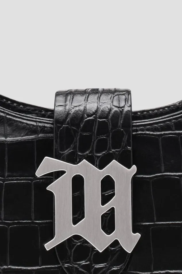 Leather Shoulder Bag Mini Croco Croco Black Women MISBHV Bags