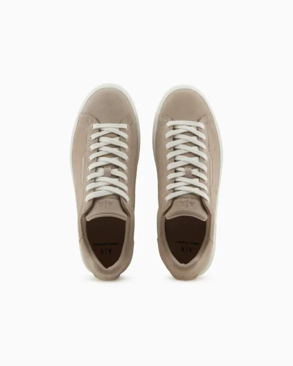 Leather Sneakers With Logo Brown Men Armani Sneakers Leather Sneakers With Logo Brown Men Armani Sneakers