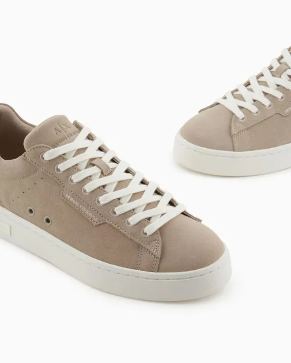 Leather Sneakers With Logo Brown Men Armani Sneakers Leather Sneakers With Logo Brown Men Armani Sneakers