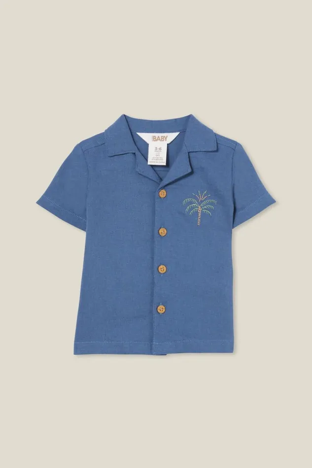 Leo Cuban Relaxed Shirt Petty Bluetropical Palm Tree Baby Cotton On Tops Jackets and Sweaters Leo Cuban Relaxed Shirt Petty Bluetropical Palm Tree Baby Cotton On Tops Jackets and Sweaters
