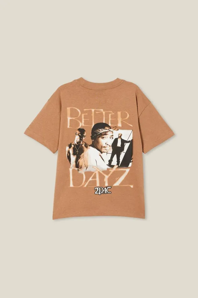 License Drop Shoulder Short Sleeve Tee Lcn Bra Taupy Browntupac Better Dayz Boys Cotton On Tops and TShirts License Drop Shoulder Short Sleeve Tee Lcn Bra Taupy Browntupac Better Dayz Boys Cotton On Tops and TShirts