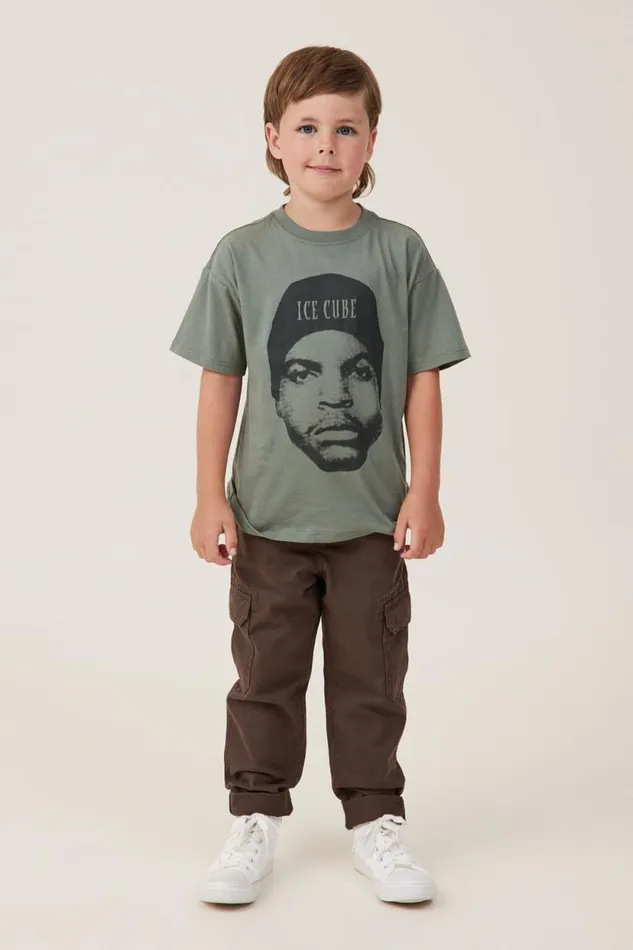 License Drop Shoulder Short Sleeve Tee Lcn Mt Swag Greenice Cube Face Boys Cotton On Tops and TShirts License Drop Shoulder Short Sleeve Tee Lcn Mt Swag Greenice Cube Face Boys Cotton On Tops and TShirts