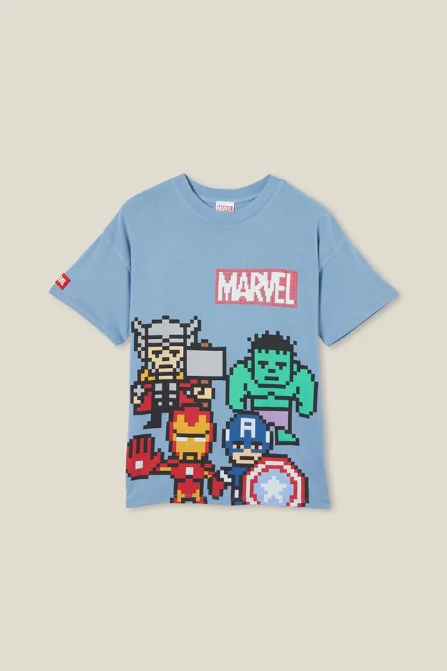 License Quinn Short Sleeve Tee Lcn Mar Dusty Bluemarvel Group BoysGirls Cotton On Tops and TShirts License Quinn Short Sleeve Tee Lcn Mar Dusty Bluemarvel Group BoysGirls Cotton On Tops and TShirts