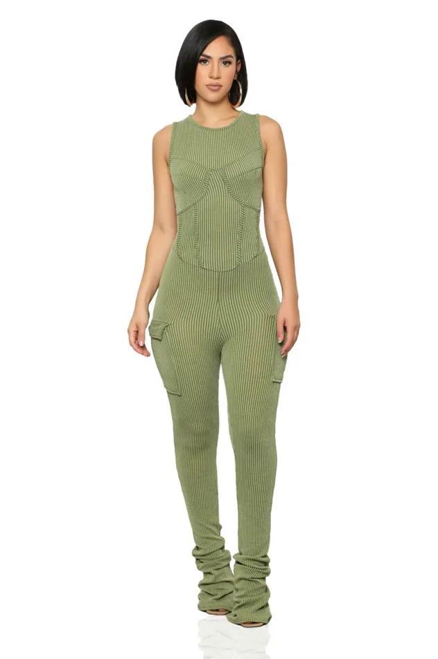 Lilly039s Kloset Jumpsuits and Rompers Women On The Go Ribbed Jumpsuit Olive FINAL SALE Lilly039s Kloset Jumpsuits and Rompers Women On The Go Ribbed Jumpsuit Olive FINAL SALE