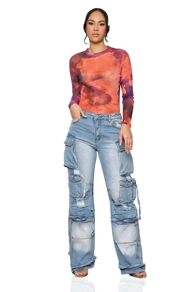 Lilly039s Kloset Tops Women Top Priority Mesh Bodysuit Orange MultiFINAL SALE Lilly039s Kloset Tops Women Top Priority Mesh Bodysuit Orange MultiFINAL SALE