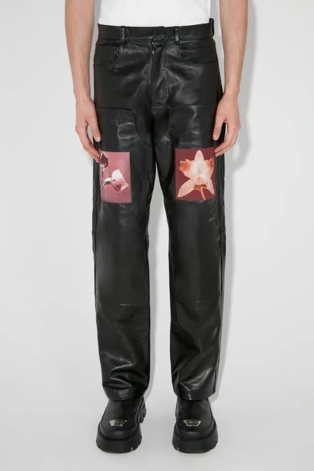 LilyOrchid Robert Mapplethorpe Leather Trousers Black Men MISBHV Trousers