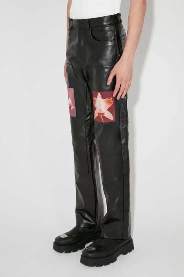 LilyOrchid Robert Mapplethorpe Leather Trousers Black Men MISBHV Trousers