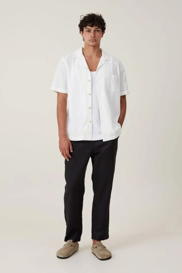 Linen Pant Black Men Cotton On Pants