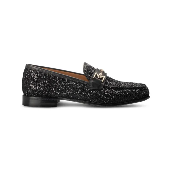 Loafers Women Moreschi FOR HER 8211 Black Glitter Loafer