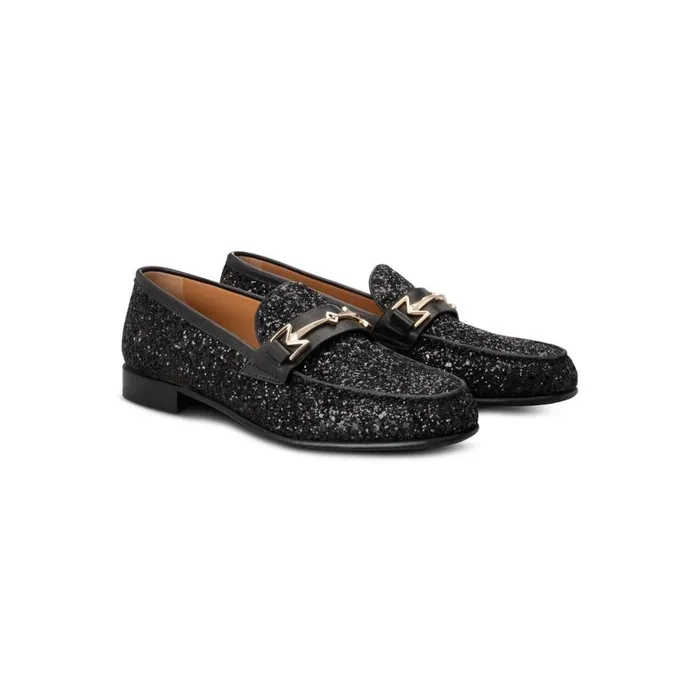 Loafers Women Moreschi FOR HER 8211 Black Glitter Loafer
