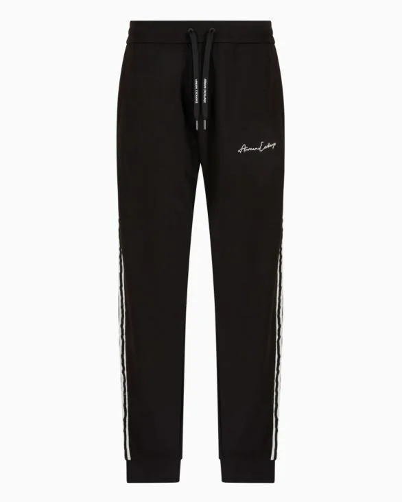 Logo Signature Joggers Black Men Armani Matching Sets