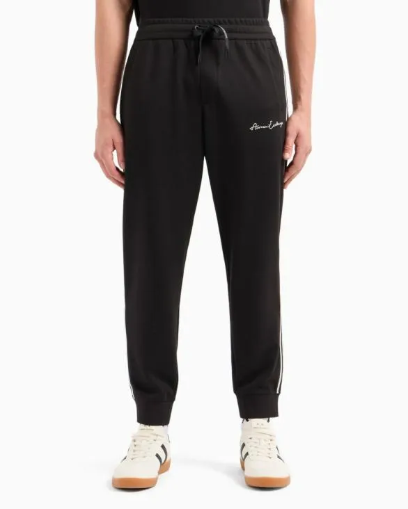 Logo Signature Joggers Black Men Armani Matching Sets Logo Signature Joggers Black Men Armani Matching Sets