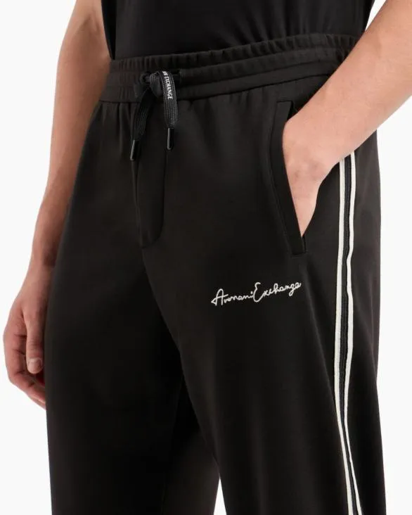 Logo Signature Joggers Black Men Armani Matching Sets Logo Signature Joggers Black Men Armani Matching Sets