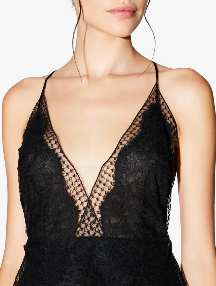 Long Silk Nightgown With Leavers Lace Sleepwear La Perla Slips and Dresses