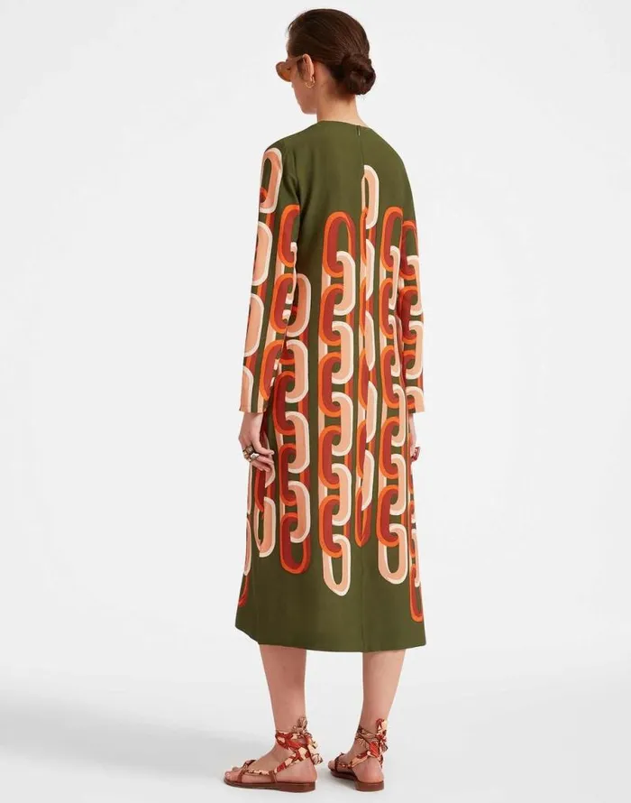 Long Sleeve Midi Swing Dress Prometheus Place Camouflage Women La Double J Dresses Long Sleeve Midi Swing Dress Prometheus Place Camouflage Women La Double J Dresses