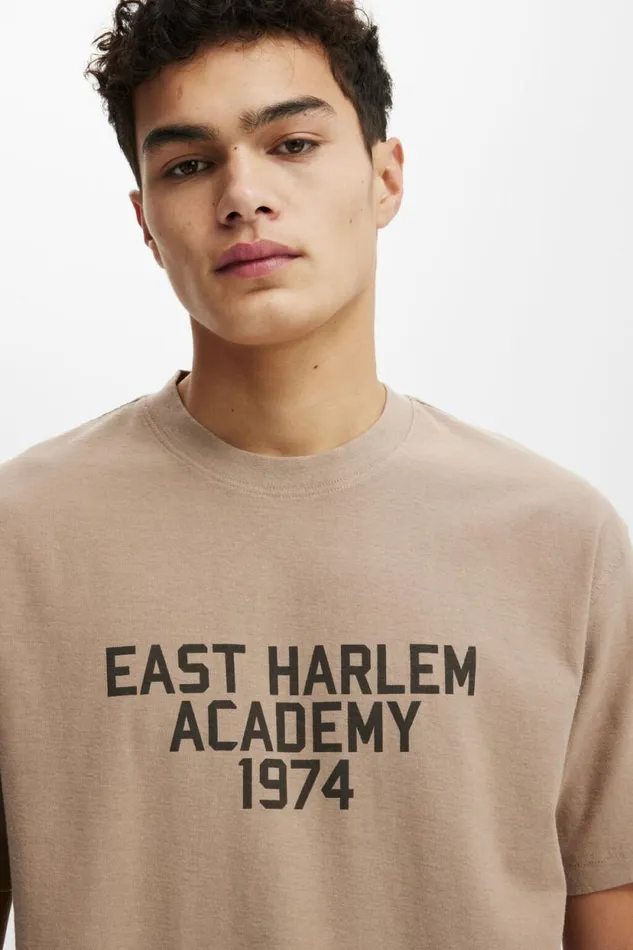 Loose Fit College TShirt Taupeeast Harlem 1974 Men Cotton On Tees and Tanks Loose Fit College TShirt Taupeeast Harlem 1974 Men Cotton On Tees and Tanks