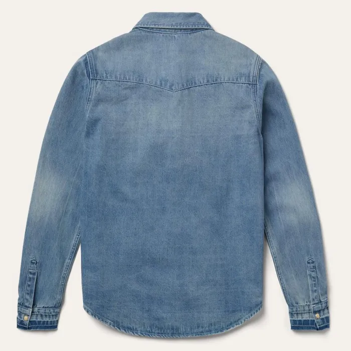Loose Fit Denim SnapFront Shirt Blue Women Stetson Denim Shirts