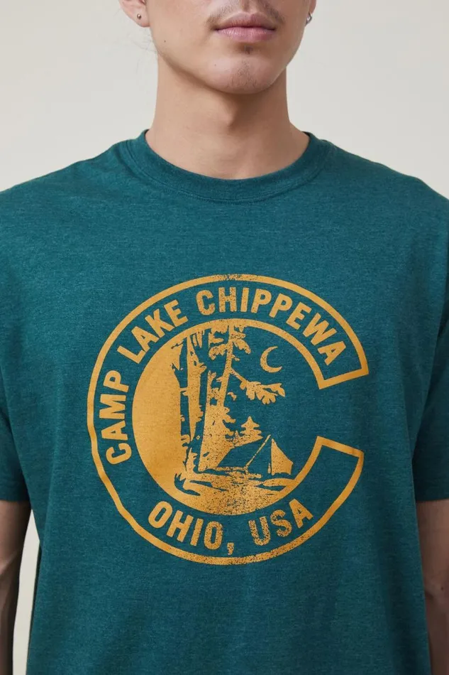 Loose Fit Souvenir TShirt Evergreenchippewa Men Cotton On Tees and Tanks Loose Fit Souvenir TShirt Evergreenchippewa Men Cotton On Tees and Tanks