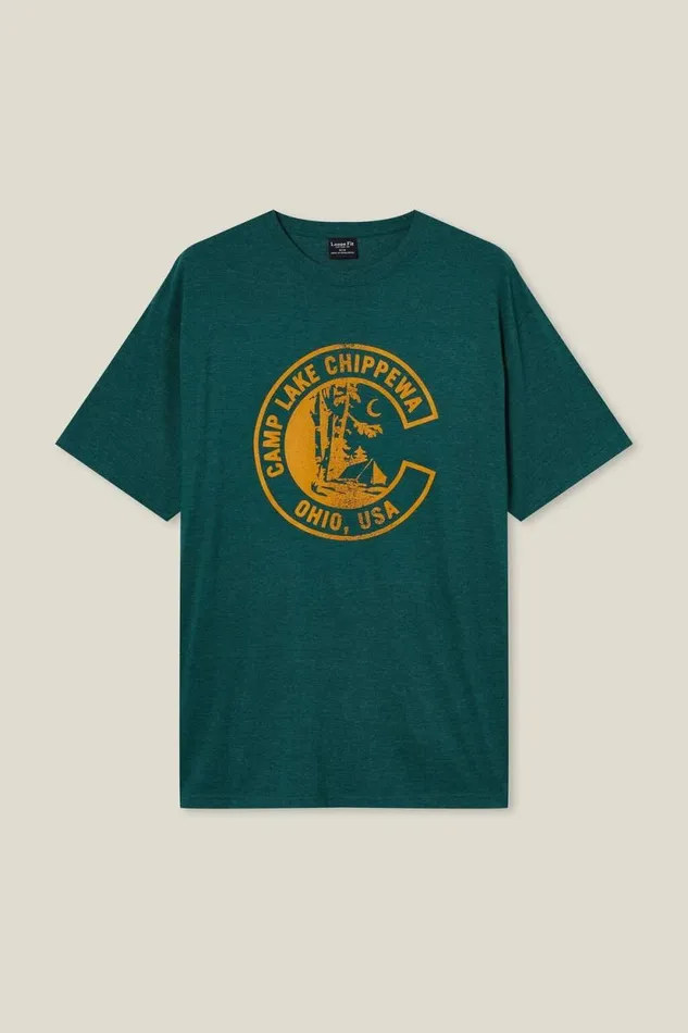 Loose Fit Souvenir TShirt Evergreenchippewa Men Cotton On Tees and Tanks Loose Fit Souvenir TShirt Evergreenchippewa Men Cotton On Tees and Tanks