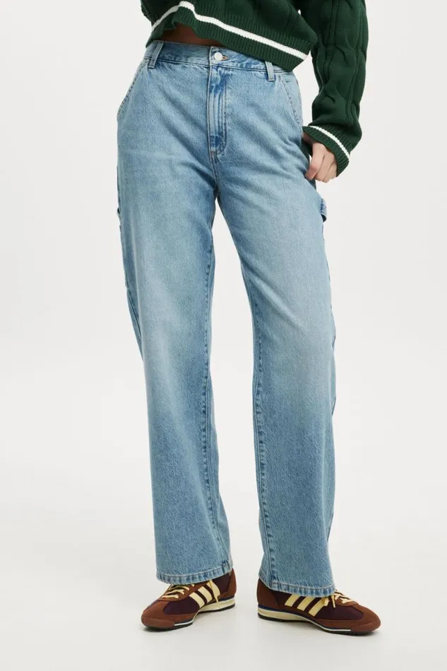 Loose Straight Jean Bells Bluecarpenter Women Cotton On Pants Loose Straight Jean Bells Bluecarpenter Women Cotton On Pants