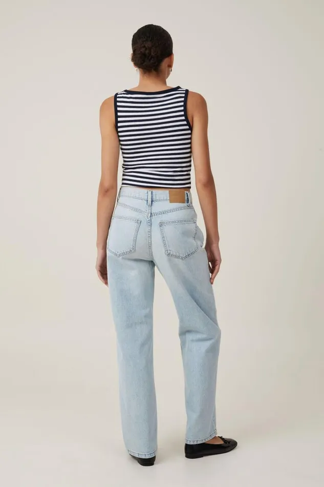 Loose Straight Jean Pearl Blue Women Cotton On Pants Loose Straight Jean Pearl Blue Women Cotton On Pants