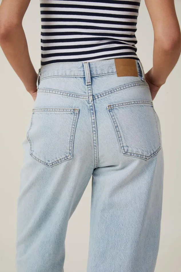 Loose Straight Jean Pearl Blue Women Cotton On Pants Loose Straight Jean Pearl Blue Women Cotton On Pants