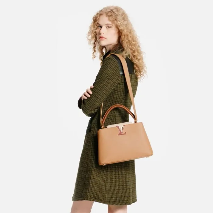 Louis Vuitton Capucines Bag Louis Vuitton M20784 Capucines MM Arizona Wood 8211 Louis Vuitton Handbag Store 8211 Women