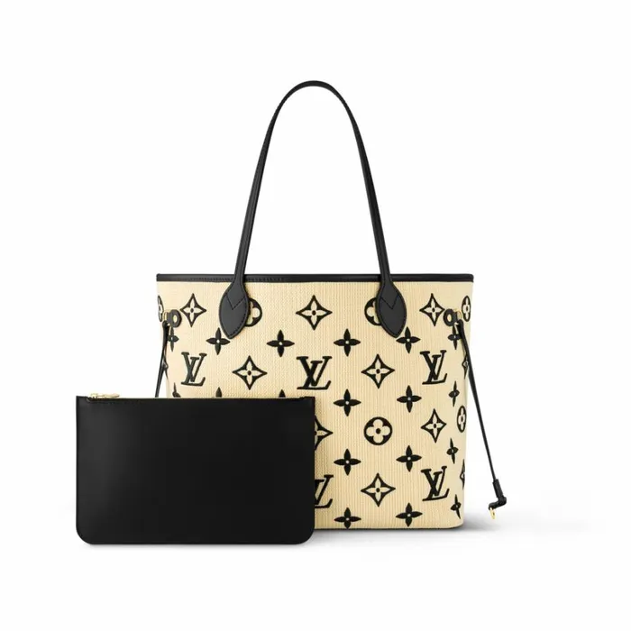 Louis Vuitton Neverfull Bag Louis Vuitton M22838 Neverfull MM Lotus Cotton Black Beige 8211 Louis Vuitton Handbag Store 8211 Women