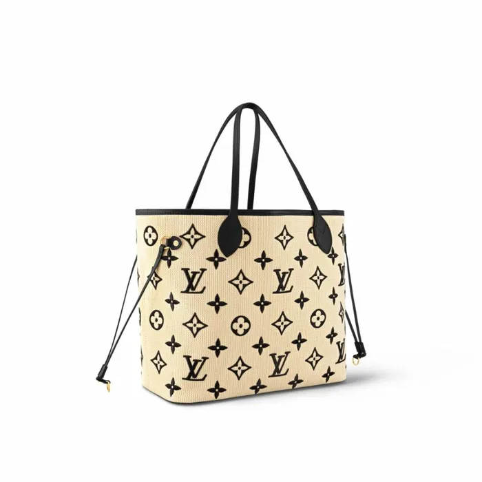 Louis Vuitton Neverfull Bag Louis Vuitton M22838 Neverfull MM Lotus Cotton Black Beige 8211 Louis Vuitton Handbag Store 8211 Women