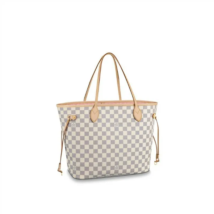 Louis Vuitton Neverfull Bag Louis Vuitton N41605 Neverfull MM Rose Ballerine Damier Azur Canvas 8211 Louis Vuitton Handbag Store 8211 Women