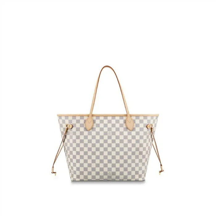 Louis Vuitton Neverfull Bag Louis Vuitton N41605 Neverfull MM Rose Ballerine Damier Azur Canvas 8211 Louis Vuitton Handbag Store 8211 Women