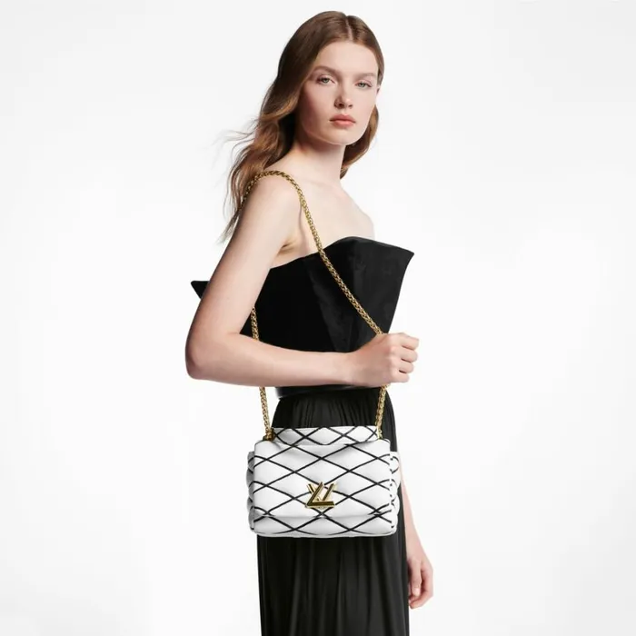 Louis Vuitton Twist Bag Louis Vuitton M22890 GO14 MM WhiteBlack 8211 Louis Vuitton Handbag Store 8211 Women