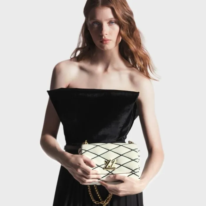 Louis Vuitton Twist Bag Louis Vuitton M22890 GO14 MM WhiteBlack 8211 Louis Vuitton Handbag Store 8211 Women