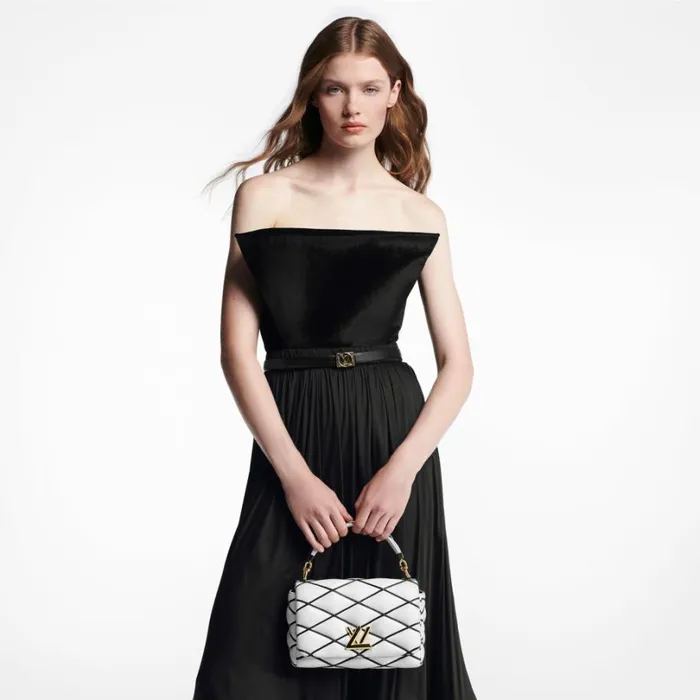 Louis Vuitton Twist Bag Louis Vuitton M22890 GO14 MM WhiteBlack 8211 Louis Vuitton Handbag Store 8211 Women