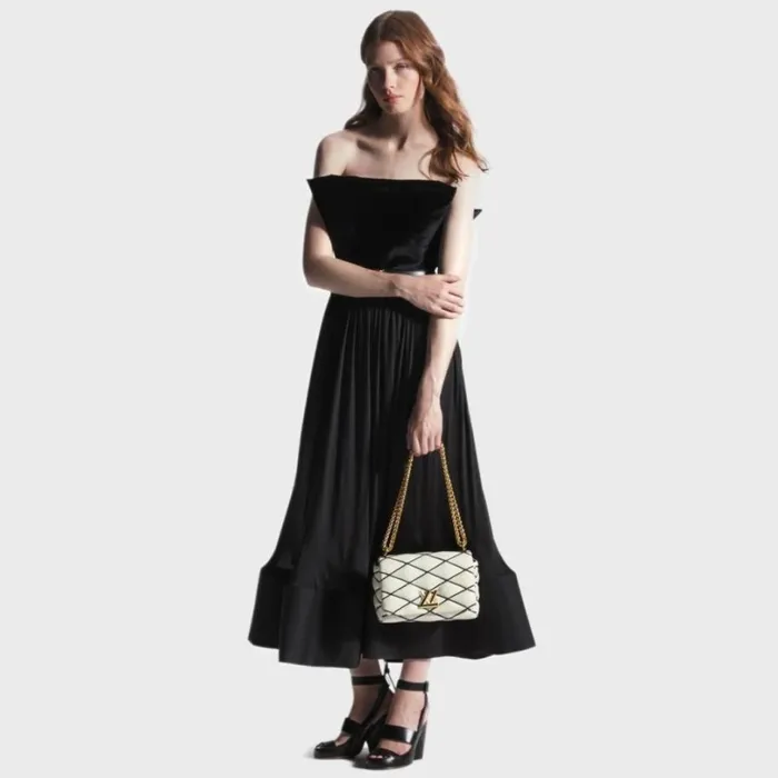 Louis Vuitton Twist Bag Louis Vuitton M22890 GO14 MM WhiteBlack 8211 Louis Vuitton Handbag Store 8211 Women