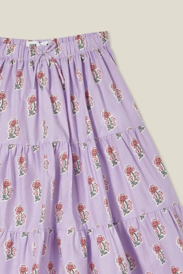 Louise Skirt Lilac Dropflora Flower Stamp Girls Cotton On Shorts Skirts and Playsuits Louise Skirt Lilac Dropflora Flower Stamp Girls Cotton On Shorts Skirts and Playsuits