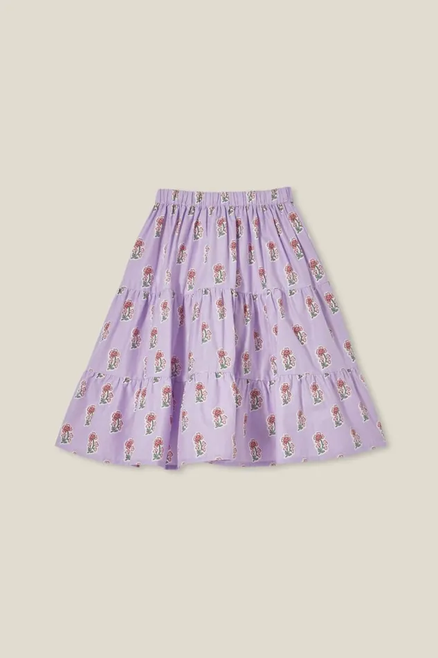 Louise Skirt Lilac Dropflora Flower Stamp Girls Cotton On Shorts Skirts and Playsuits Louise Skirt Lilac Dropflora Flower Stamp Girls Cotton On Shorts Skirts and Playsuits