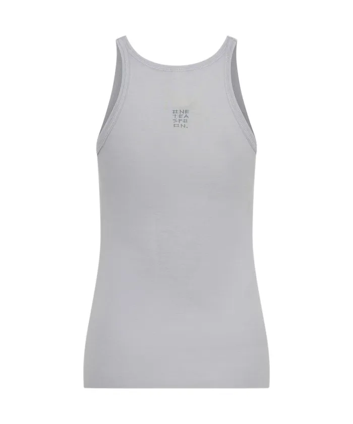 LOVE RIB SINGLET DOVE GREY Women One Teaspoon Tees and Tanks LOVE RIB SINGLET DOVE GREY Women One Teaspoon Tees and Tanks