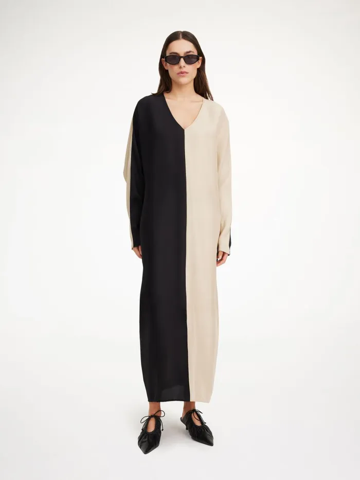 Lucine Silk Maxi Dress Black Women By Malene Birger Dresses