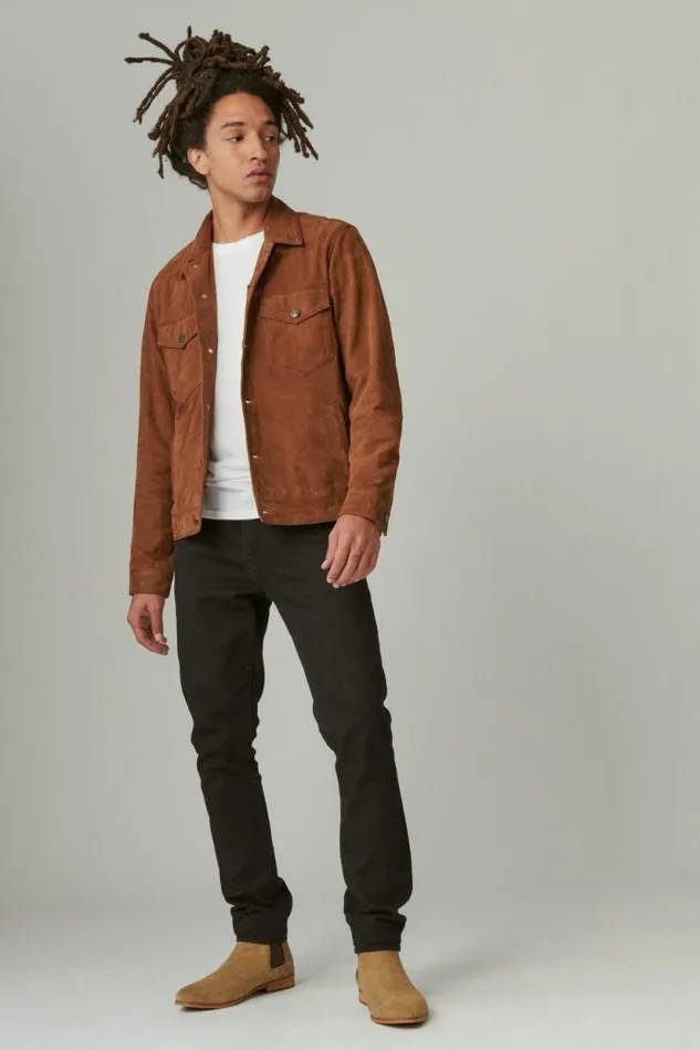 Lucky Brand 100 Skinny Black Rinse Men Jeans