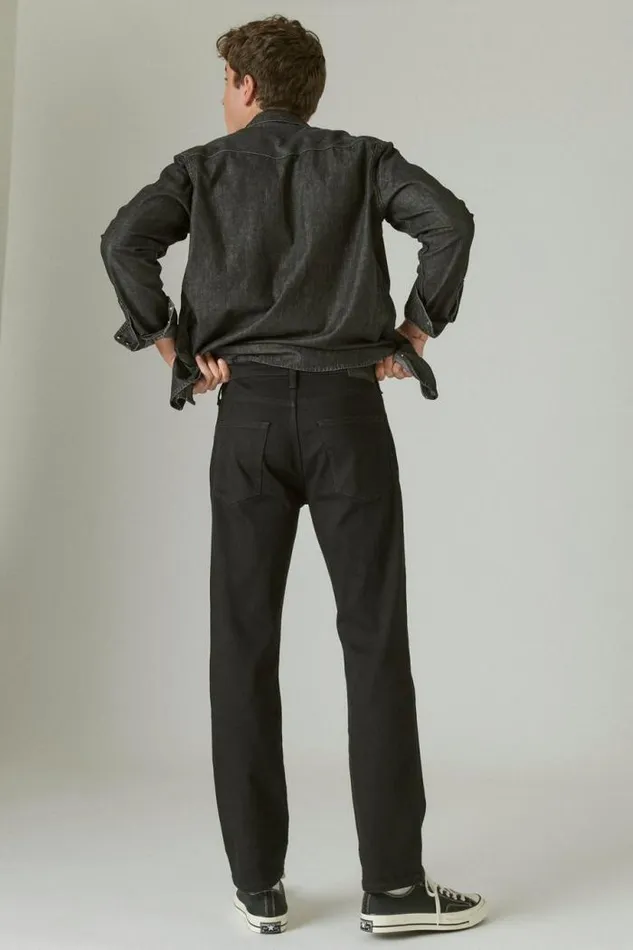 Lucky Brand 223 Straight Advanced Stretch Jean Black Rinse Men Jeans