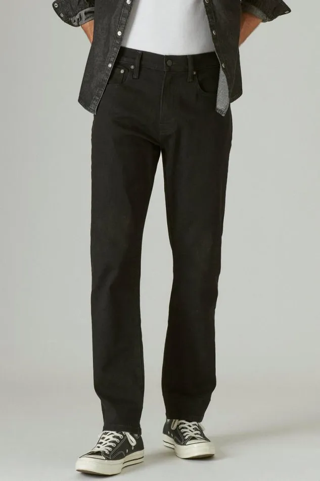 Lucky Brand 223 Straight Advanced Stretch Jean Black Rinse Men Jeans