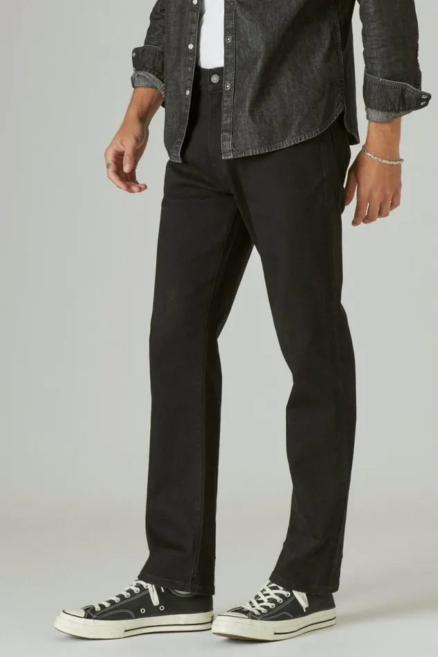 Lucky Brand 223 Straight Advanced Stretch Jean Black Rinse Men Jeans