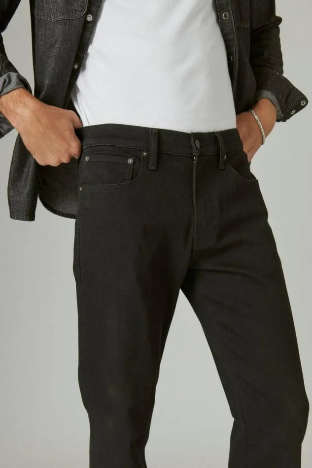 Lucky Brand 223 Straight Advanced Stretch Jean Black Rinse Men Jeans