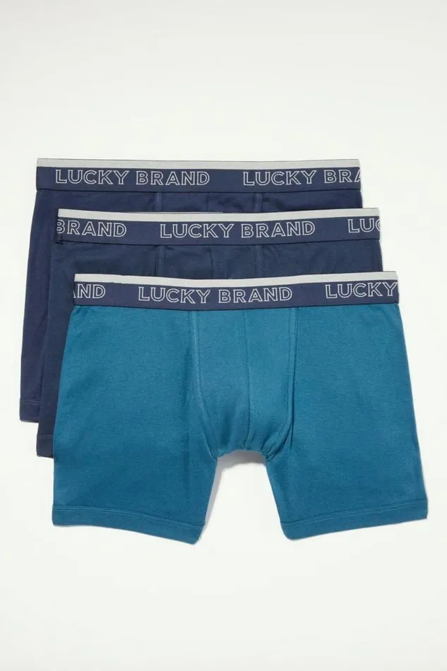 Lucky Brand 3 Pack Cotton Modal Boxer Brief Multi Men Underwear and Sleepwear